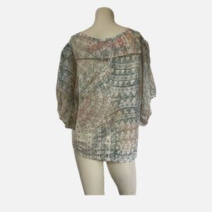 Eri + Ali Patterned Puff Sleeve Top